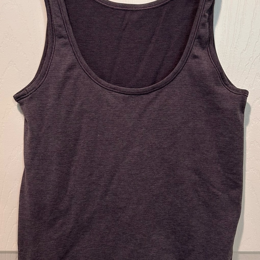 Lululemon Athletica dark purple/grey U-neck tank top